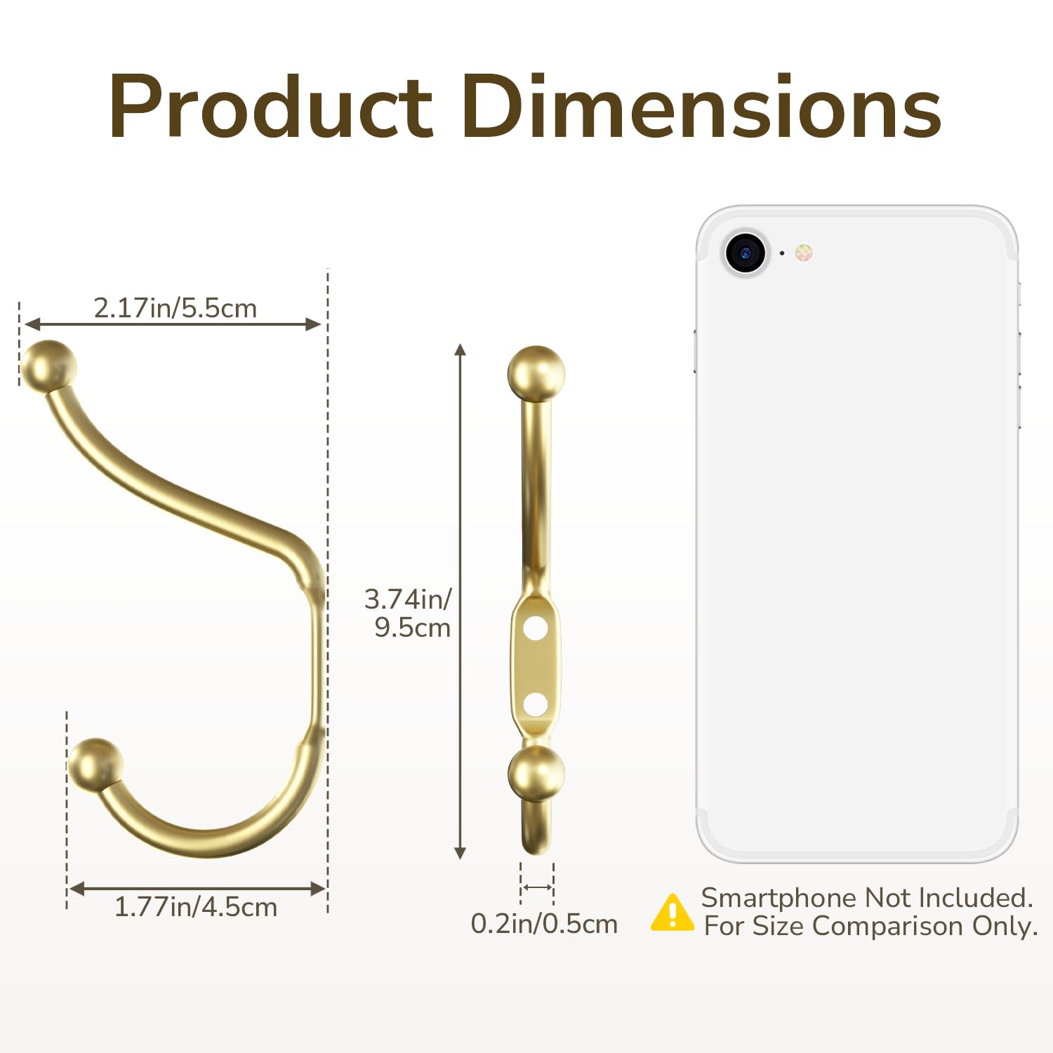 Mua Josmimic Gold Coat Hooks Wall Mount - Wall Hooks for Hanging, Heavy ...
