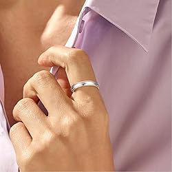 NUNCAD Women Wedding Bands 4mm Rose Gold Silver