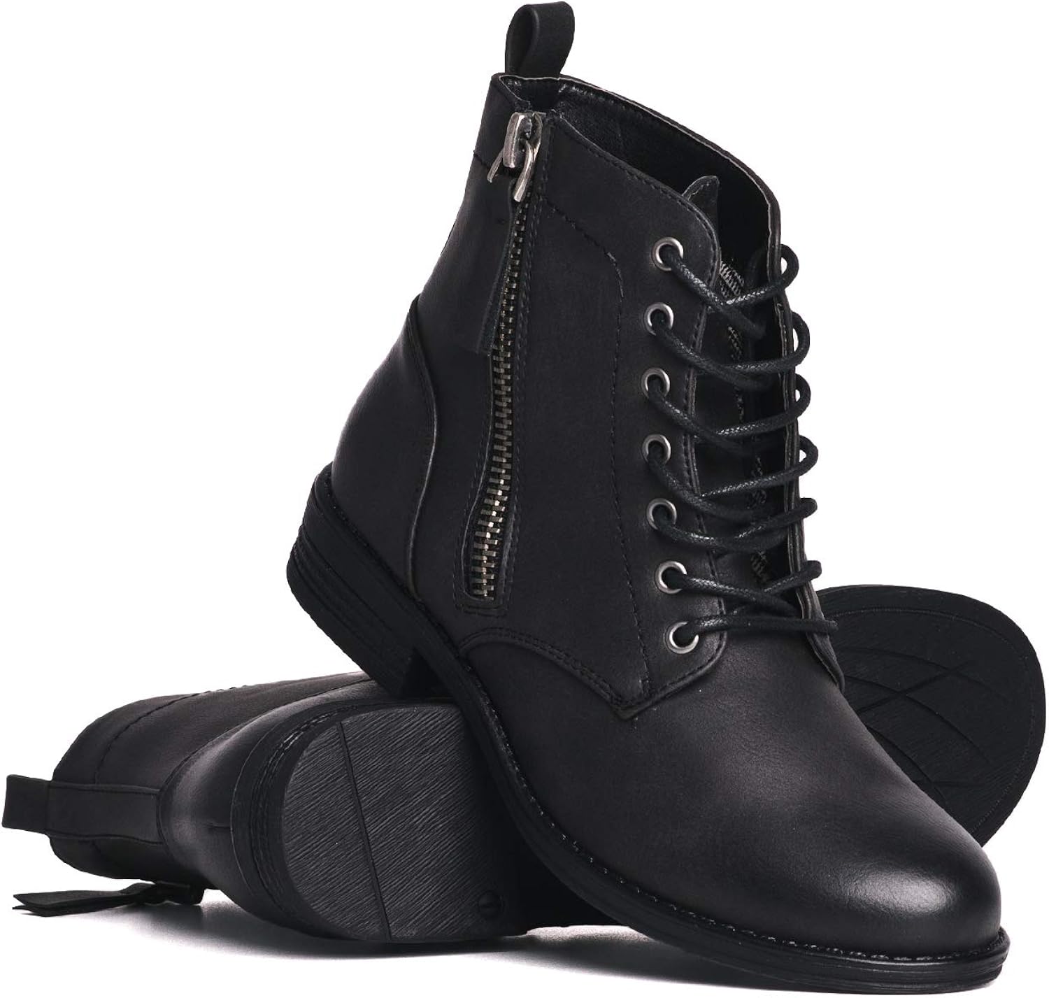 vegan black lace up boots