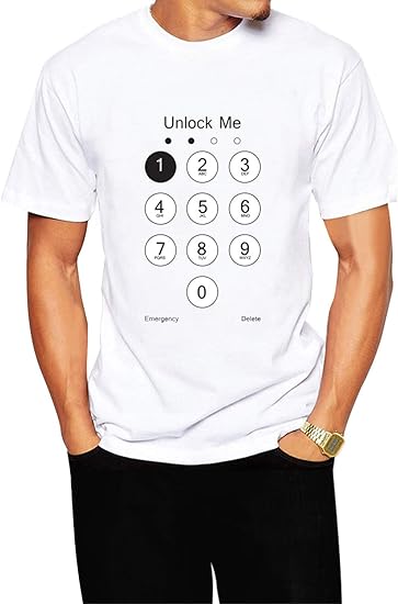 Amazon Afromarket Tシャツ メンズ 白 スマホディスプレイ風 ロゴ メンズtシャツ おもしろ 服 Tシャツ カットソー 通販