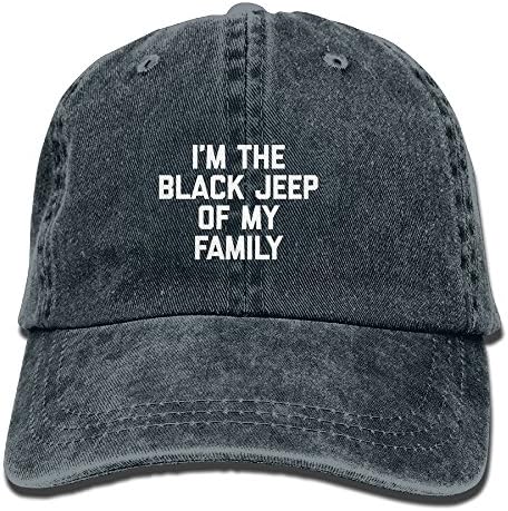 I'm The Black Jeep Of My Family Adjustable Washed Cap Cowboy Baseball Hat Navy