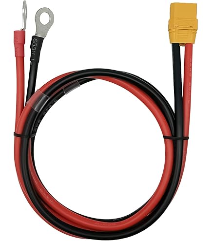 QIANRENON Connecteur XT90 Plaqué Or – Adaptateur Mâle/Femelle, 10 AWG, 30 A, Montage Fixe, 30 Cm