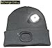 CHARGE CAP USB LED headlamp BEANIE - Activewear LED headlamp. Remove + Recharge bright LED lights, NO BATTERIES TO REPLACE, LED Beanie hat