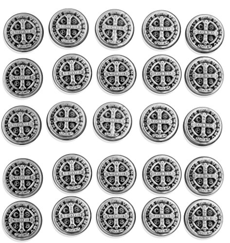 10mm Bulk Saint Benedict Medal Rosary Beads - Pack of 25 (Round)