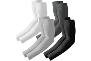 Kinwor Arm Sleeves for Men Women to Cover Arms with Thumb Holes, Sun UV Protection Arm Warmers, for Volleyball Football Golf