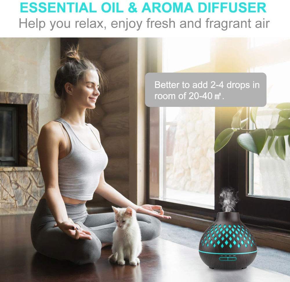 Essential Oil Diffuser, Remote Control Diffusers for Essential oils, Ultrasonic Humidifier, Aromatherapy Diffuser with Waterless Auto-Off (Coffee) : Beauty