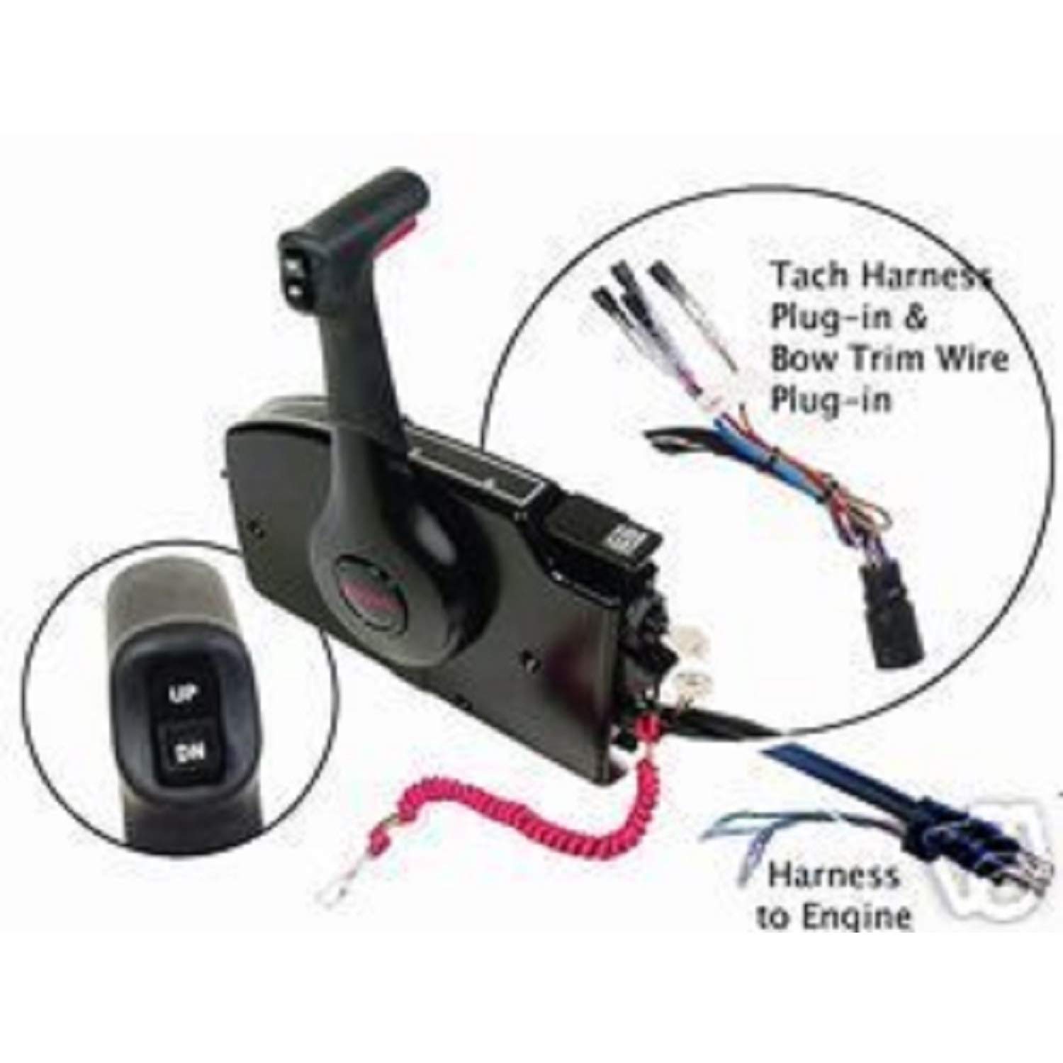 Amazon.com: QuickSilver Side Mount Remote Control, 8 Pin Traditional w/ 15'  Harness: Sports & Outdoors