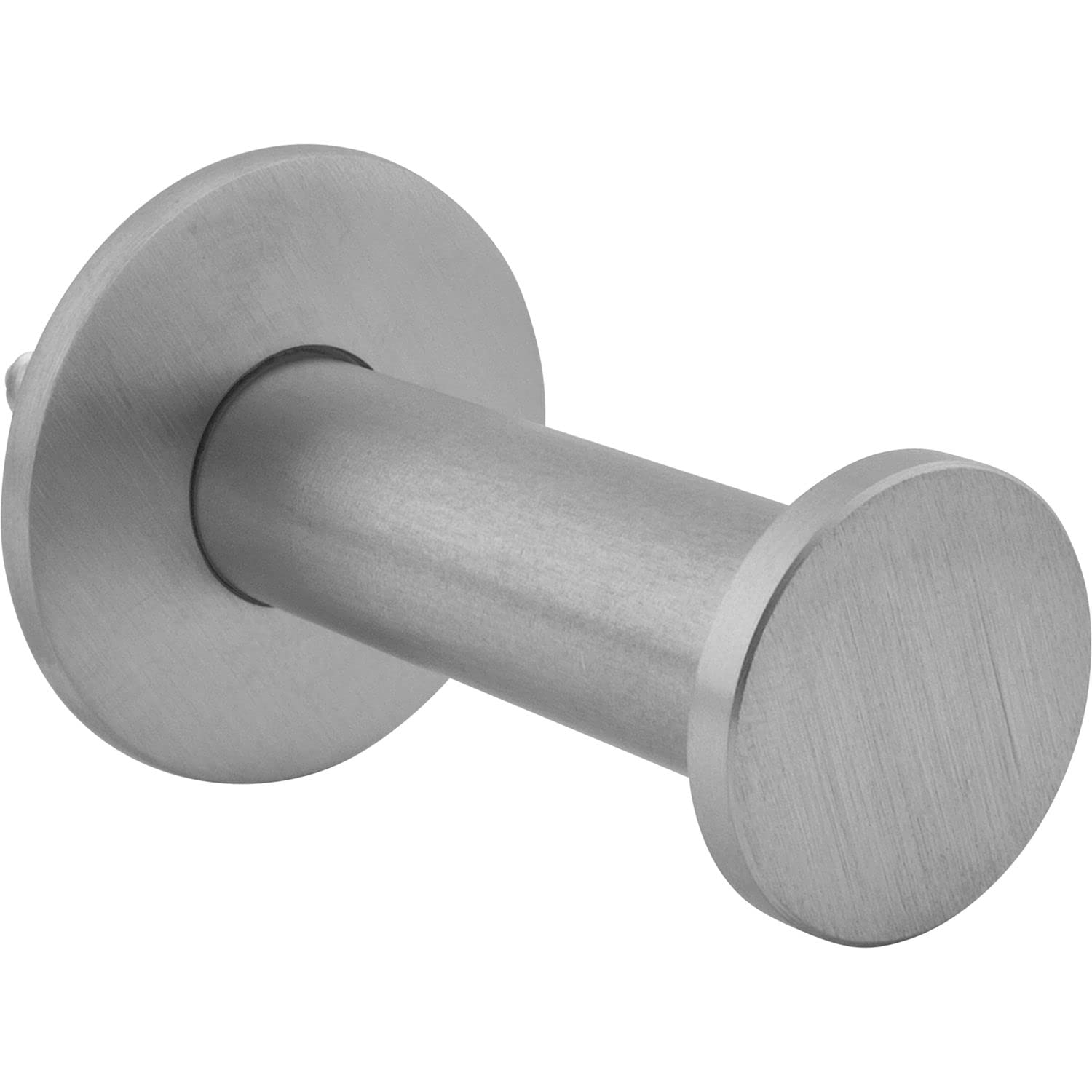 Technik Team MH.313050.20 Kuka Coat Hook with Plate Diameter 35 mm Coat Hook Depth 50 mm Brushed Stainless Steel Silver