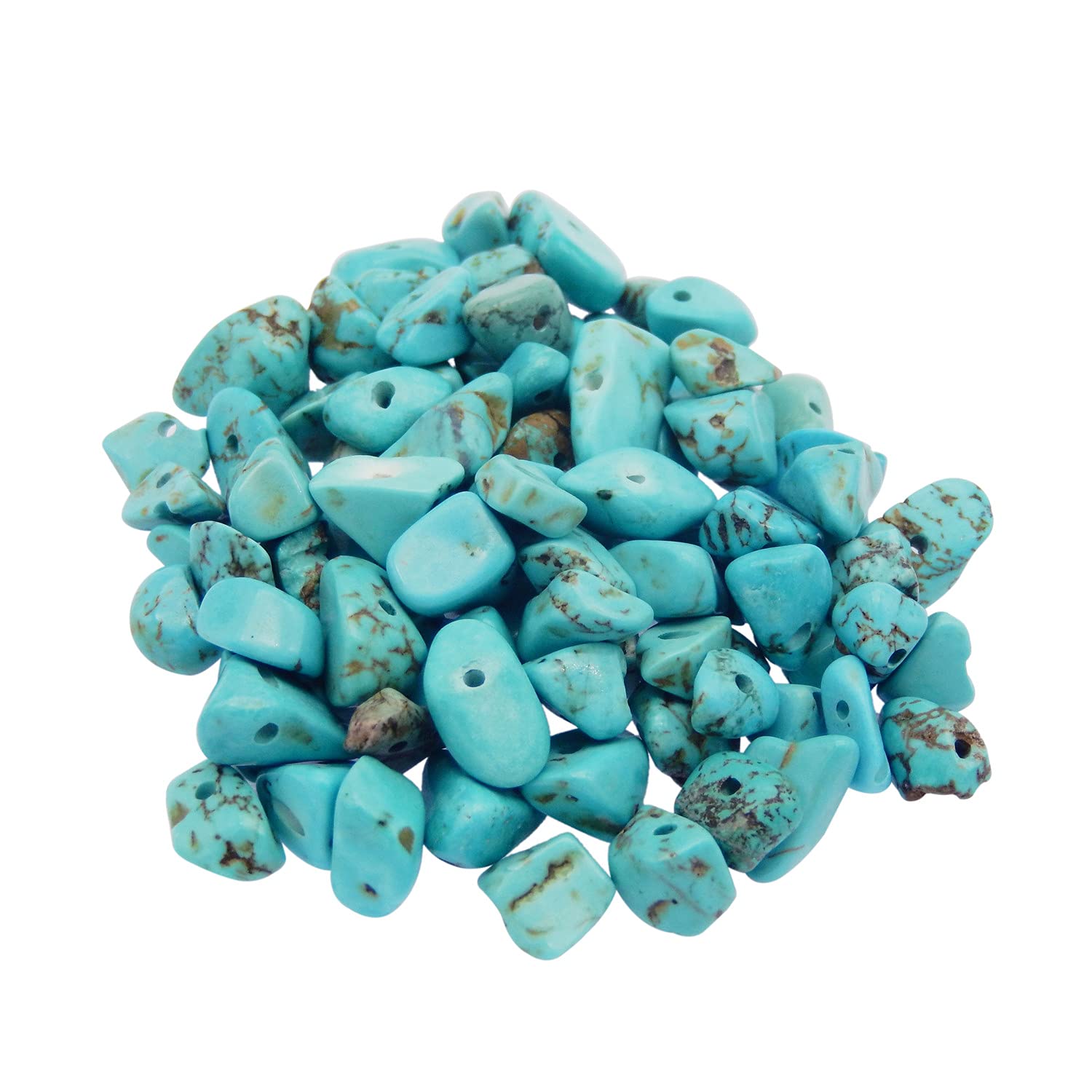 450PCS Imitation Turquoise Irregular Chip Stone Beads Crystal Loose Gemstones Bead for Jewelry Making Bracelet Necklace DIY Craft Finding 5-8mm