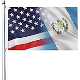 Flag of Guatemala and USA Flag 3x5 Ft Double Sided Vivid Color and UV Fade Resistant Flags for Outdoor House Room