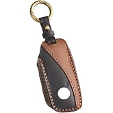 Hontumax Genuine Leather Key Fob Cover for BMW