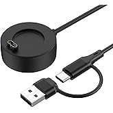 MoKo 2 in 1 Garmin Watch Charger, USB-C Charger Cable Compatible with Garmin Vivoactive 6/5, Fenix 8/7/6/5, Forerunner 970/57