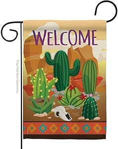 Southwest Cactus Garden Flag Regional Desert Country Succulent Particular Area Small Decorative Gift Yard House Banner Made in USA 13 X 18.5