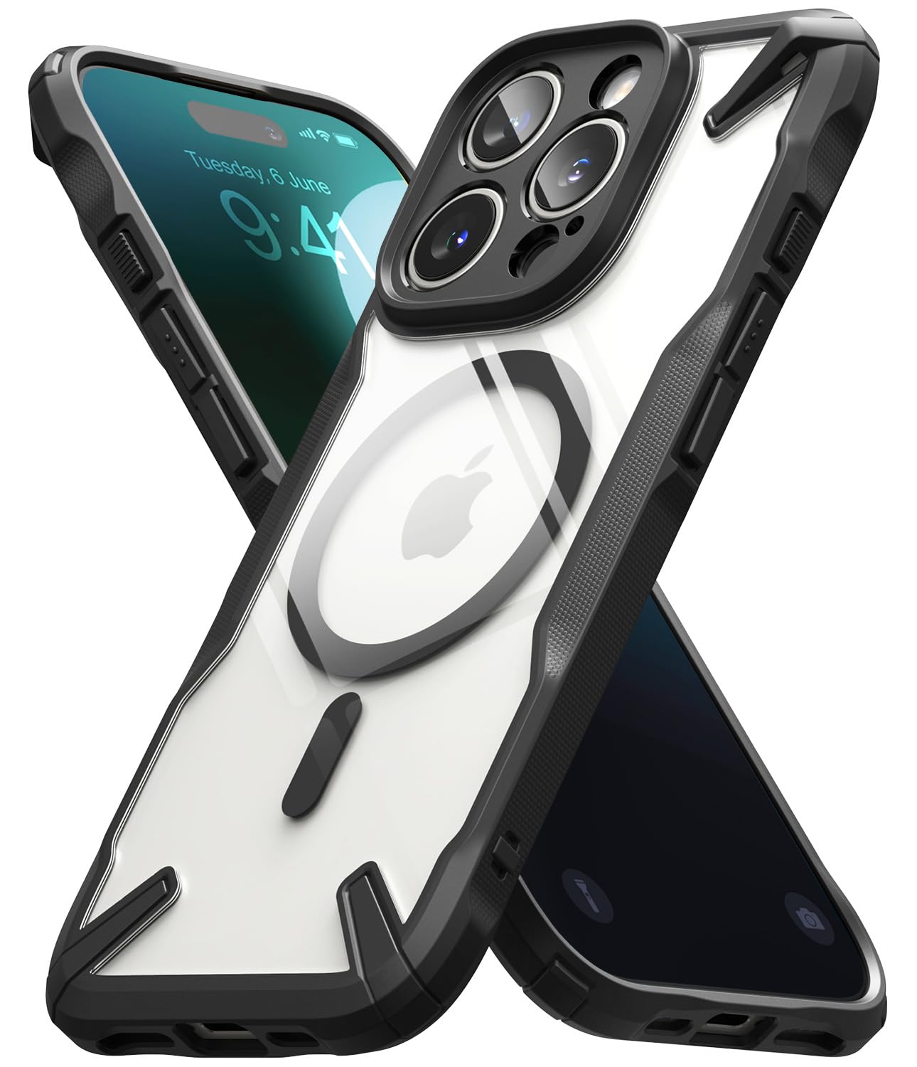 Ringke Fusion-X Magnetic [Compatible with MagSafe] for iPhone 16 Pro Case, Rugged Bumper Shockproof Anti-Scratch Advanced Protection Bumper Phone Cover for Magnetic Charger/Accessories - Black
