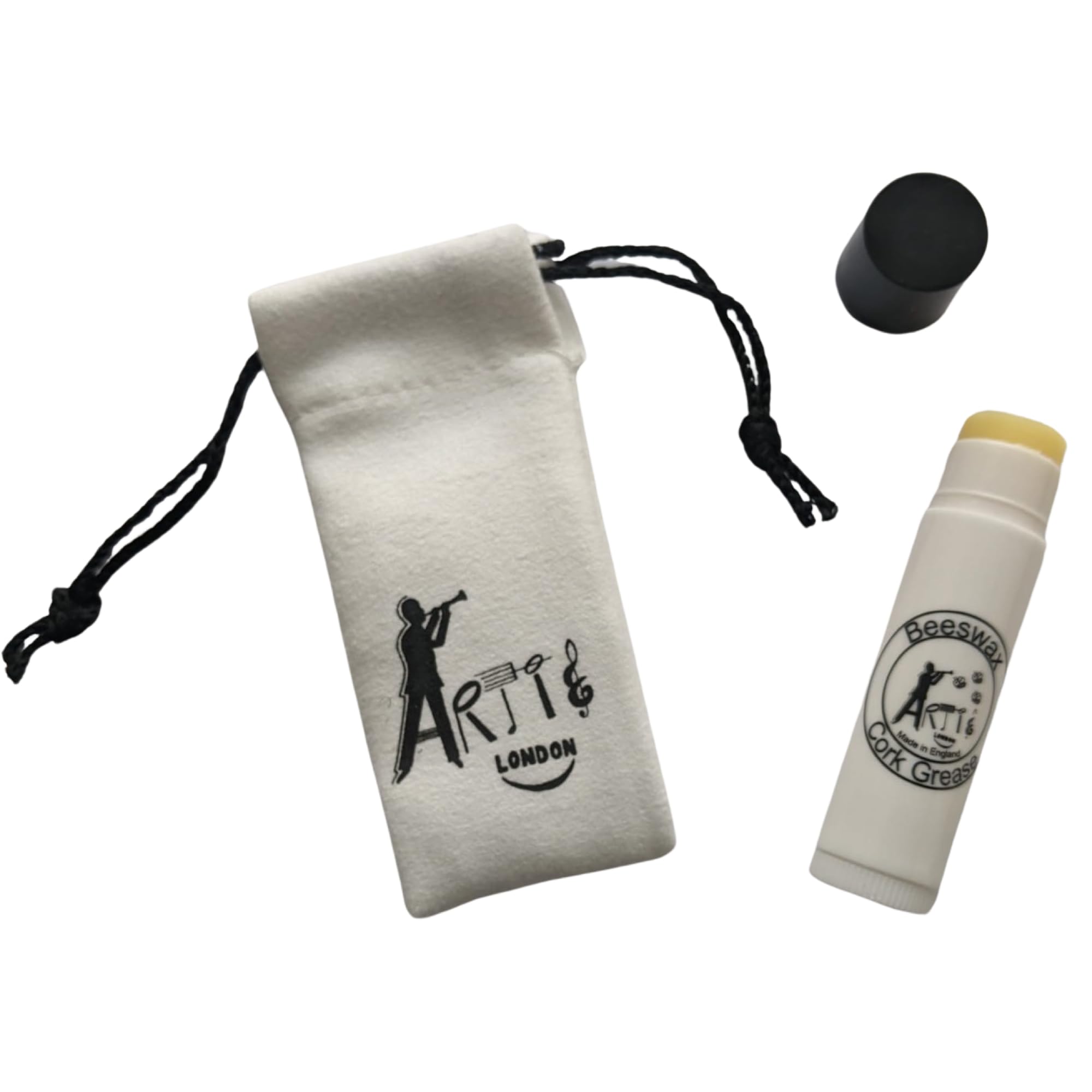 Premium Beeswax Cork Grease – 10ml Tube with Storage Pouch – Handmade in the UK – For Clarinet, Saxophone, Oboe & Bassoon