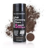 Hair Fibers for Thinning Hair for Women All-Natural Hair Building Fibers 0.98 Oz Hair Volume Powder Bald Spot Cover Up for Men &amp; Women (Medium Brown)
