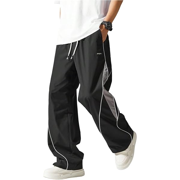 Amazon.com: QJQ Men's Y2K Baggy Sweatpants Parachute Pants Wide