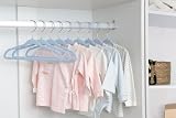 ManGotree Velvet Baby Hangers 30 Pack 360° Swivel Notched Shoulder Blue view 7