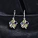 JewelryPalace Flower Multicolor 6.2ct Natural Amethyst Garnet Peridot Citrine Blue Topaz Dangle Earrings 925 Sterling Silver