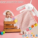 EAQ Baby Comforters with Taggies and Bell 38x38cm Rabbit Pink view 3
