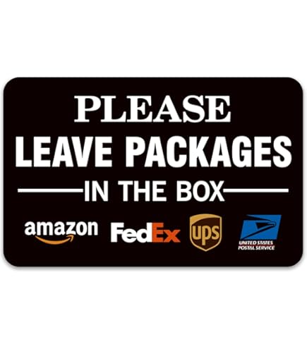 Wyooxoo Paketschild 'Please Place Packages In Box' – Aluminium-Schild Für Außenbereich, 30,5x20,3 Cm