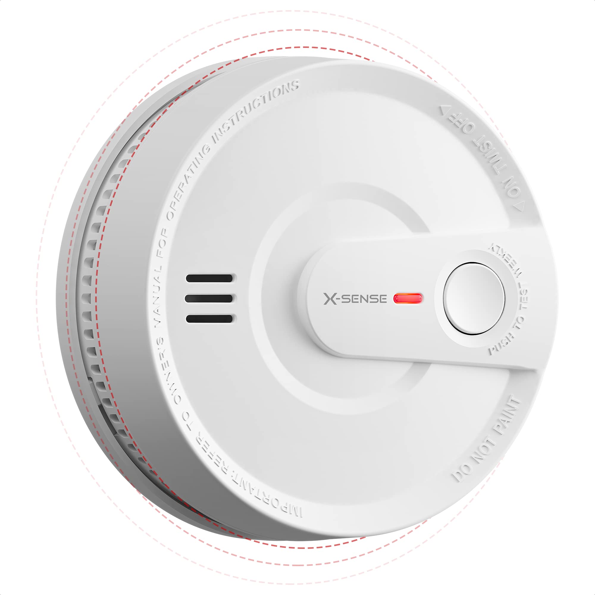 Photo 1 of X-Sense  Detector, Wireless Interconnected Smoke Alarm with 10-Year Battery Life and Transmission Range of Over 820 ft, SD20-W, Pack of 1