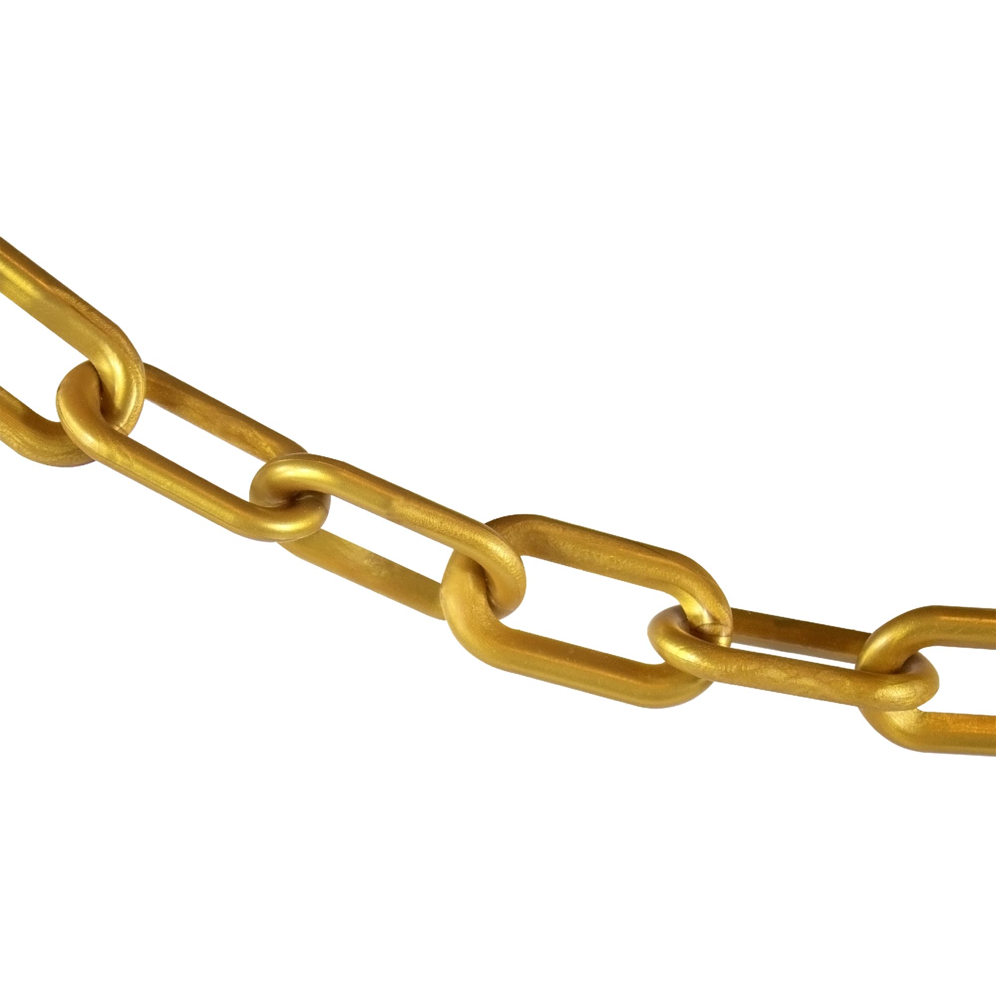 Mr. Chain Plastic Barrier Chain, Gold, 2-Inch Link Diameter, 50-Foot Length (50009-50) Image