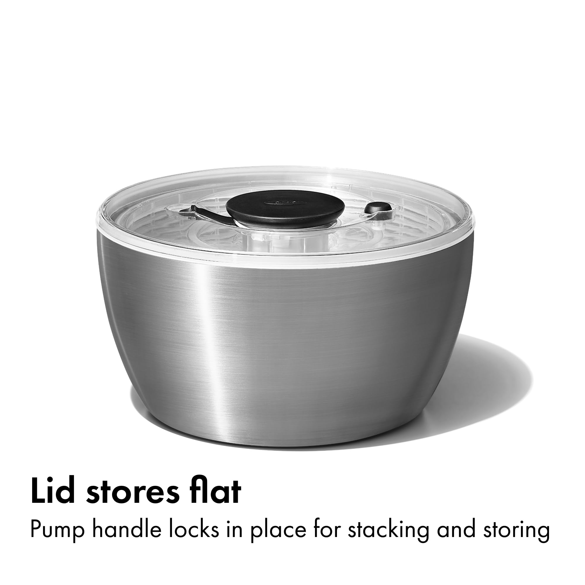 OXO Good Grips Stainless Steel Salad Spinner, 6.34 Qt.