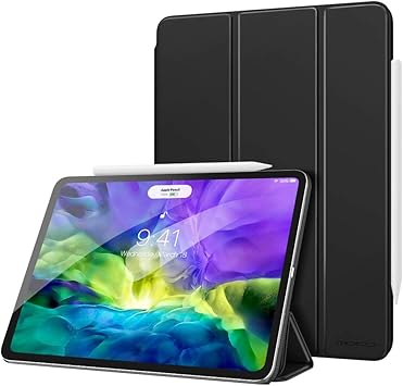 Amazon Com Moko Smart Folio Case Fit Ipad Pro 12 9 4th Generation 18 Support Apple Pencil 2 Charging Slim Lightweight Smart Shell Stand Cover Strong Magnetic Adsorption Auto Wake Sleep