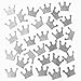 MOWO Silver Crown Confetti Table Decor and Party Wedding Event Decor, Silver Glitter, 200 Count