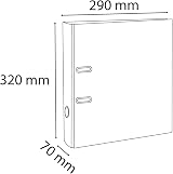 Exacompta Prem'Touch PVC Lever Arch File 2 Rings 75 mm 70 mm Spine A4 Pack 10 view 3