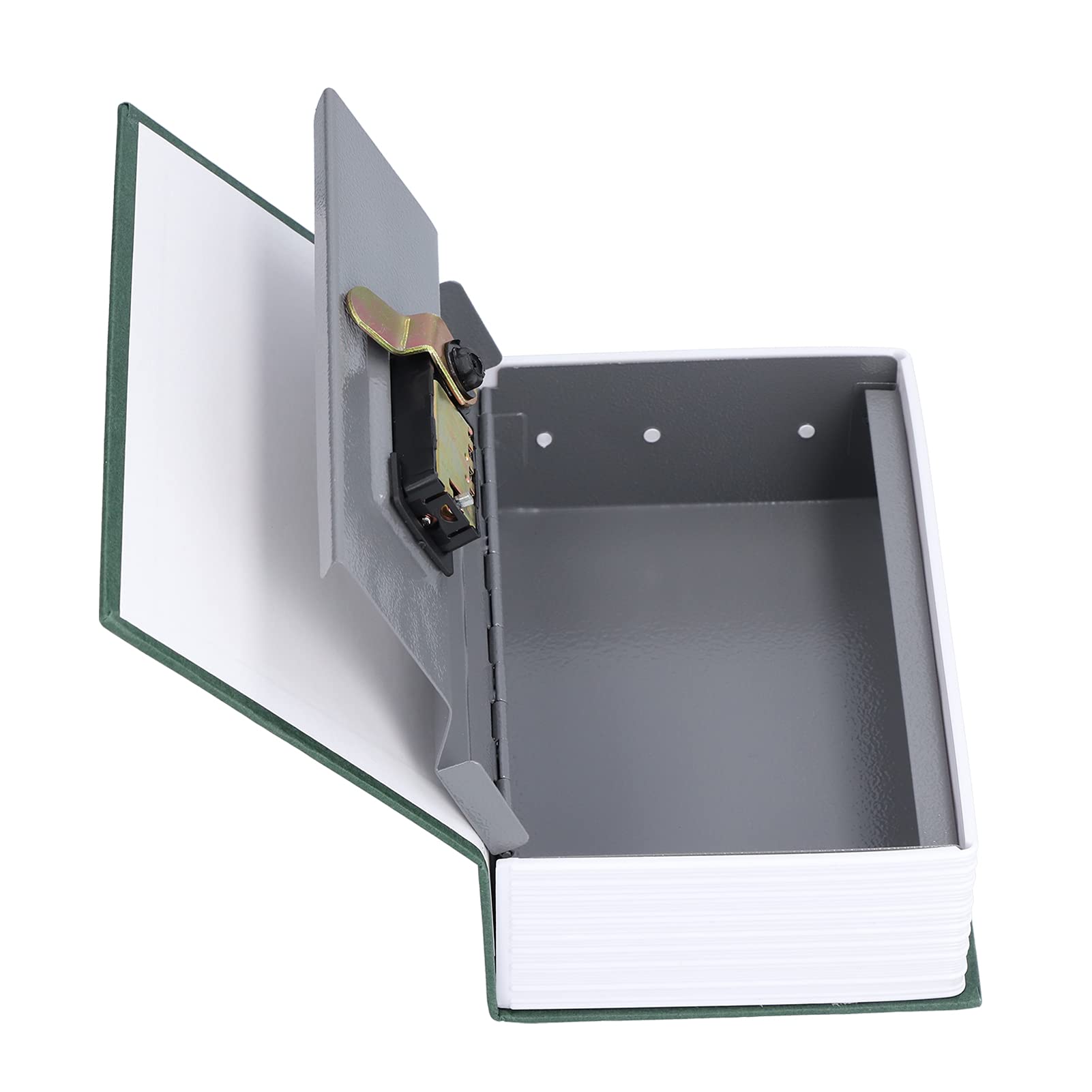 Glomora 7.1x4.6x2.2in Book Safe Box, Combination Lock Portable Dictionary Diversion Money Box Simulation Book Shaped Money Safe For Storing Money Cash Passport Jewelry Key (Green Model)