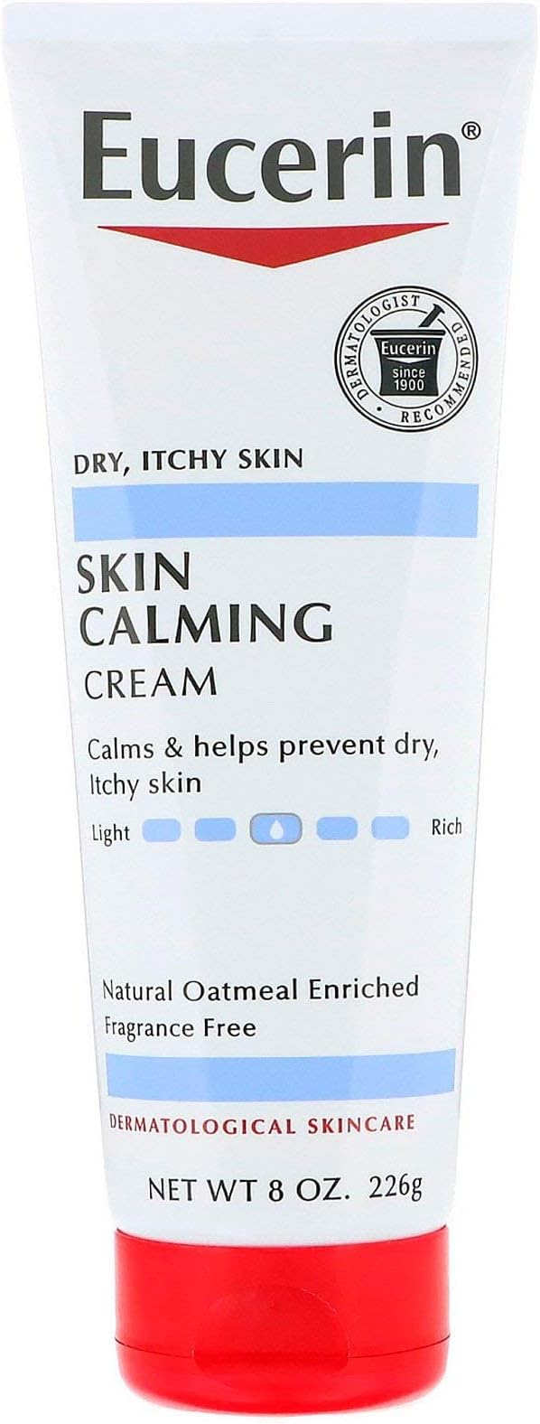 Eucerin Calming Creme Daily Moisturizer 8 oz Natural Oatmeal Dry Itchy Skin
