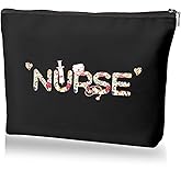 WRNZL Nurse Gifts for Women Nurses Week Gifts Appreciation Graduation Nurses Day Christmas Retirement Birthday Thank You Gift for Nurse Practitioner School Nursing Student Black Makeup Bag Accessories