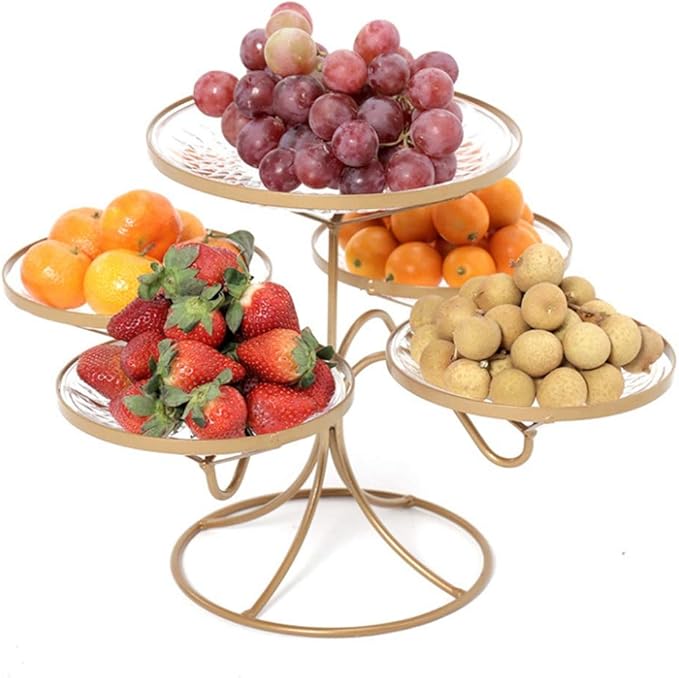 Countertop Fruit Basket Stand 4Tier Metal Fruit Basket