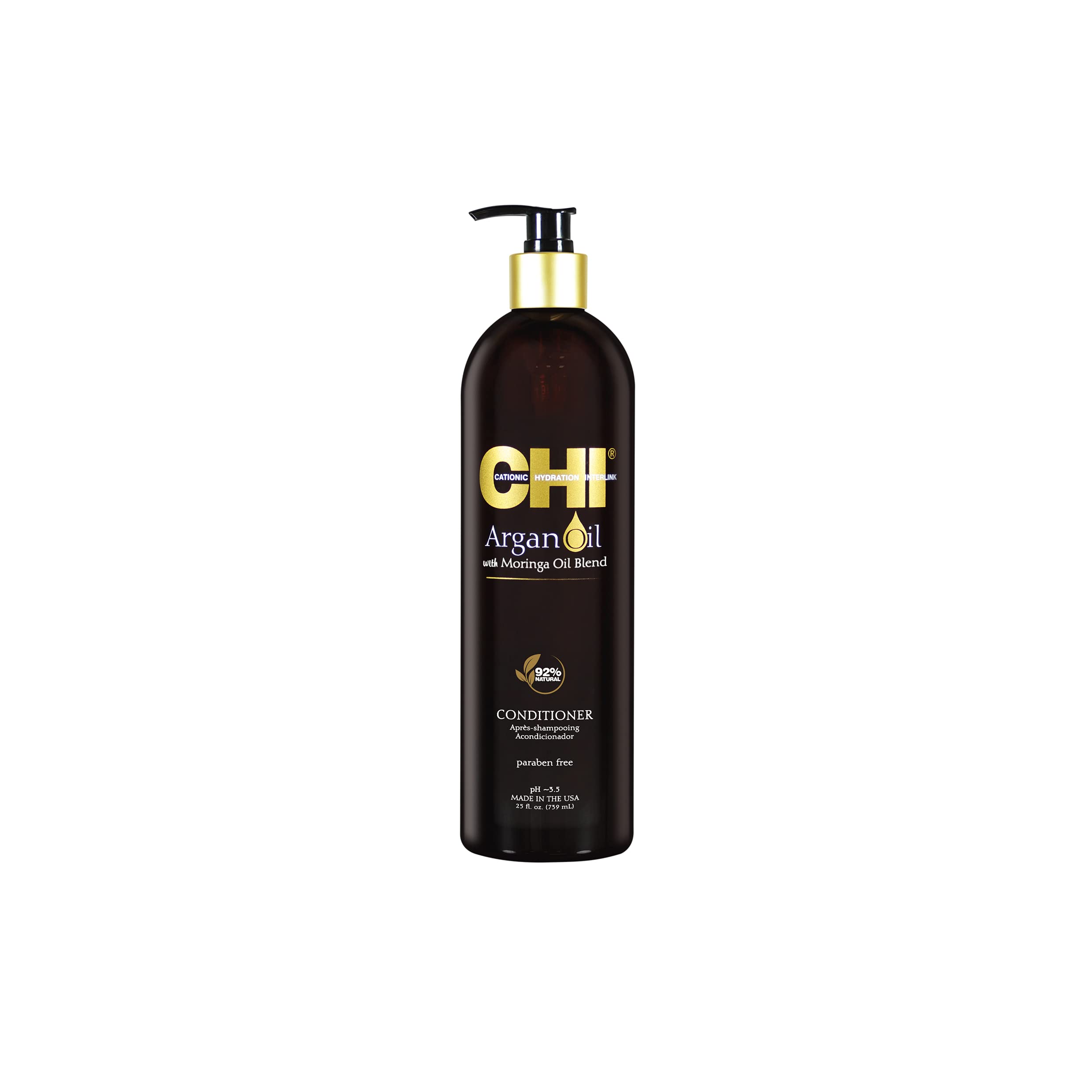 CHI Argan Oil Plus Moringa Oil Conditioner|Smoothening Strengthening Dry Damaged Hair|anti-frizz|Paraben Free, 739 ml
