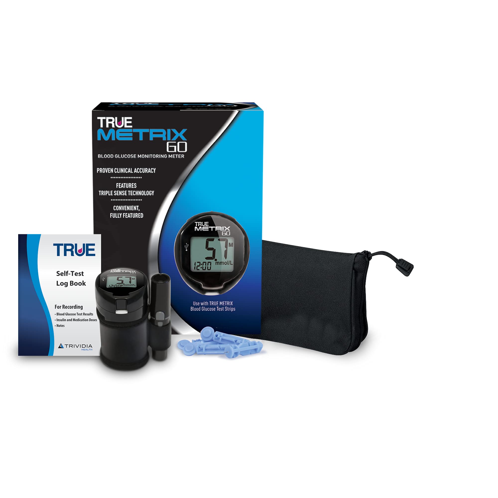 TRUE METRIX GO Blood Glucose Monitoring Meter, Black