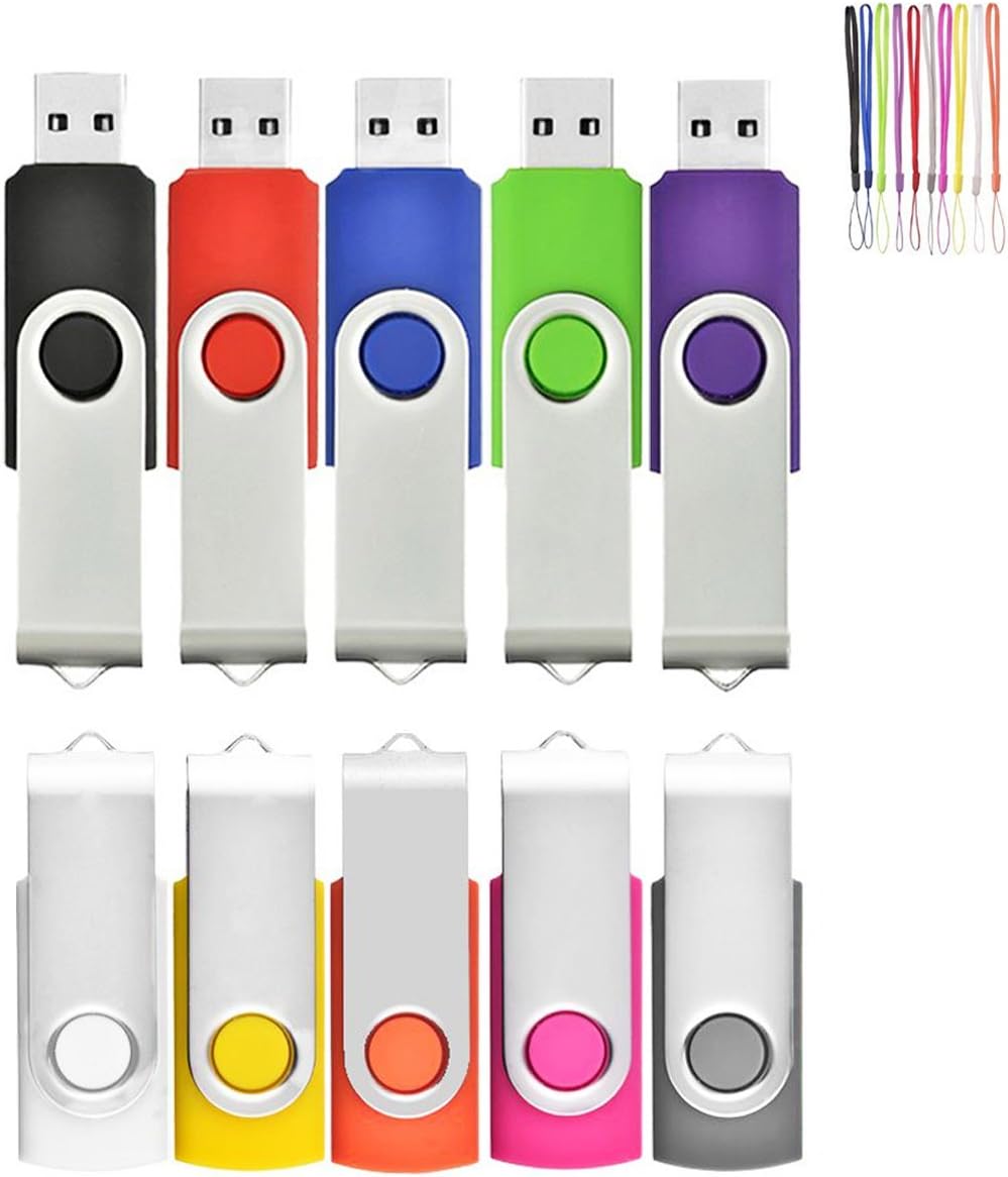 10 Pack USB Memory Stick 1GB HOFOUND USB 2.0 Sticks Flash Drive Thumb