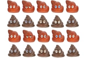 Abaodam 20pc Fake Poop Realistic Fake Human Dog Poop Mini Figurine Pranks Trick Props for Halloween April Fool Day Party