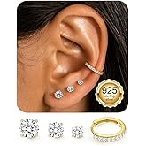 LOLIAS Stud Earrings for Women Hypoallergenic 925 Sterling Silver Earrings Studs Hoops Set Dainty Small Cartilage Earring Stacks