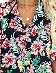 LILYCHIC Women's Floral Button Down Hawaiian Shirts