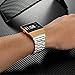 SHANGPULE Compatible with Ionic Band, Stainless Steel Metal Replacement Bracelet Strap with Folding Clasp Compatible with Ionic Smart Watch (Silver)