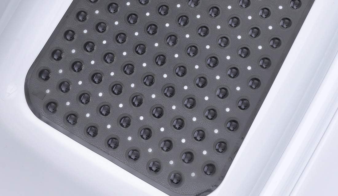 SlipX Solutions Translucent Black Extra Long Bath Mat Adds Non-Slip Traction to Tubs & Showers - 30% Longer Than Standard Mats! (200 Suction Cups, 39” Long Bathtub Mat): Home & Kitchen