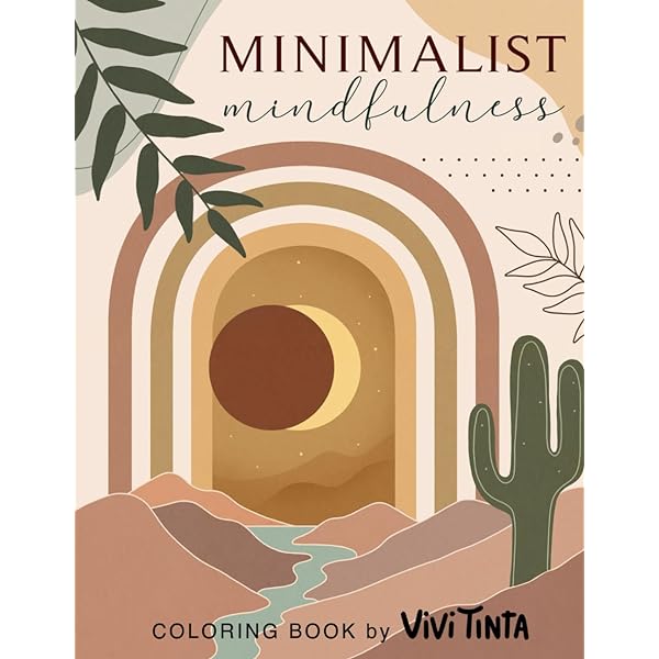 Minimalist Boho Coloring Books For Teens Relaxation & Adults