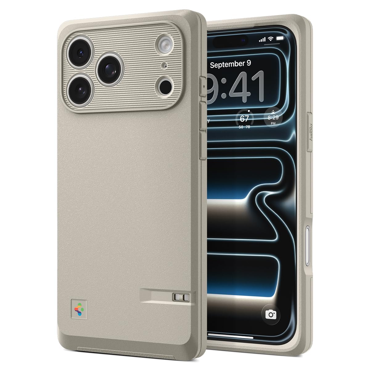 Spigen for iPhone 17 Pro Max Case, Classic LS MagFit [Camera Control Button] [Compatible with Magsafe] - Stone