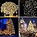 Aglaia Solar String Lights Warm White with 800mAh Rechargeable Battery, 33ft 100 LEDs with 7 Lighting Modes for Home Garden Patio Decoration