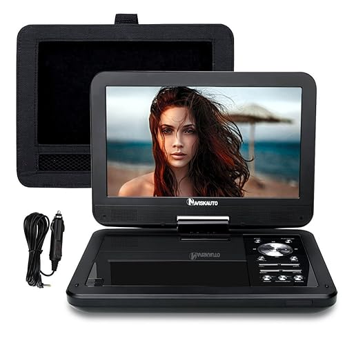 NAVISKAUTO 10.1 Inch HD Screen Portable DVD/CD Player USB/SD Card