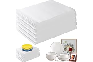 AFROX 50Pcs 16”x25” Foam Pouches, Cushion Foam Wrap Pouches for Moving and Packing, Fragile Items, 0.5MM Thick Cushioning Foam Padding for Packaging Dishes/China/Cups/Plates/Book/Photo Frame
