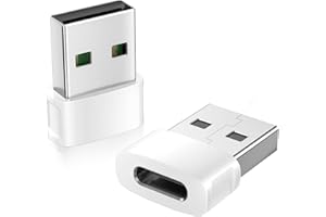 kit 2 USB-A to USB-C Adapter — Compact USB 3.0 Male to USB-C Female Converter Fast Data Transfer and Charging Compatible with