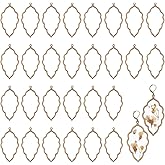 PH PandaHall 30PCS Open Bezel Charm Pendant Leaf Frame Charms Tibetan Style Hollow Bezels Resin Frame Pendant Bezel Blank Trays with Loop for DIY Jewelry Making Earring, 2.6x1.36inch